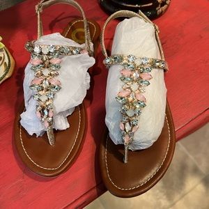 Guess jeweled sandals size 8
